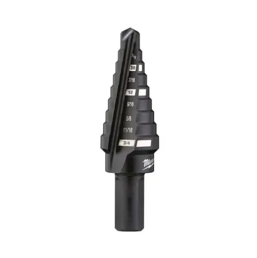 Milwaukee Tools #3 Step Drill Bit, 1/4" - 3/4" by 1/16" 48-89-9203