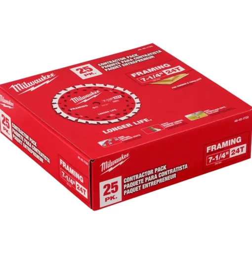 Milwaukee Tools 7-1/4" 24T Framing Circular Saw Blade Contractor Pack - 25PK 48-40-1720