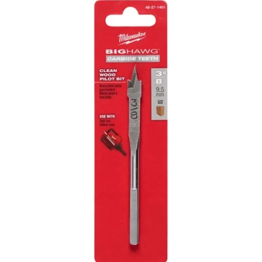 Milwaukee Tools BIG HAWG™ with Carbide Teeth Clean Wood Pilot Bit 48-27-1401