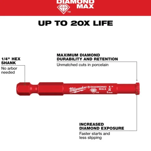 Milwaukee Tools Diamond Max Hole Saw Bit Set - 8PC 49-56-0570