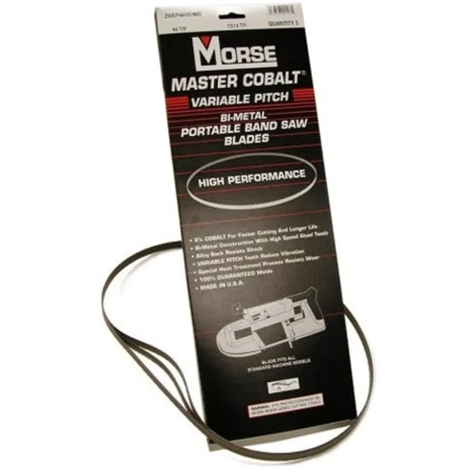 MK Morse 35-3/8" x 1/2" x 0.020" Master Cobalt Band Saw Blades 12/16 TPI (3-Pack) ZWEP351216MC