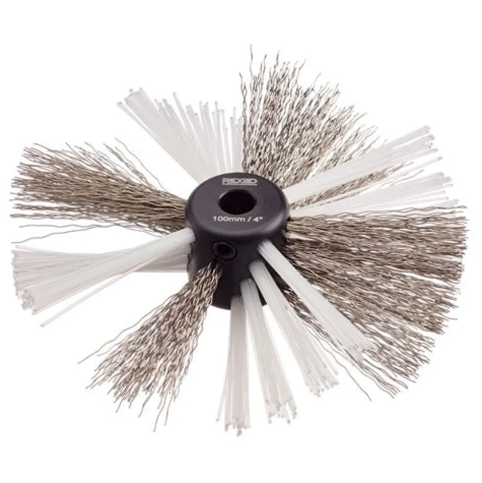 RIDGID K9-204 4" Nylon/Steel Cleaning Brush For 5/16" Cable 68983