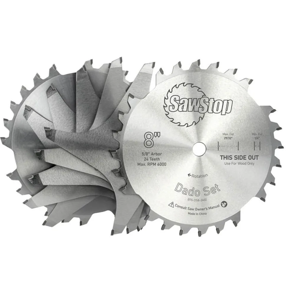 SawStop Table Saws SawStop 8" Premium Dado Set BTS-DS8-2402 BTS-DS8-2402