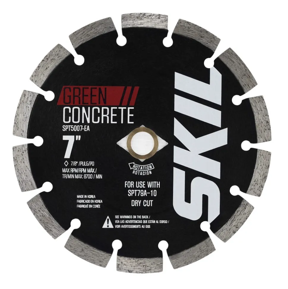 SKIL Green Cut Early Entry Assembly Kit 7" Segmented Concrete Blade SPT5007-EA