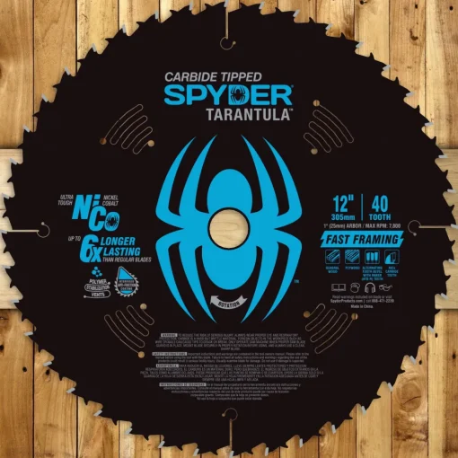 Spyder 12" 40-Tooth TCT Framing Circular Saw Blade 13049