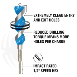 Spyder 5/8" x 6-1/2" Power Bit 15005