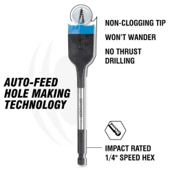 Spyder 1-3/8" x 6" Spade Bit 11018