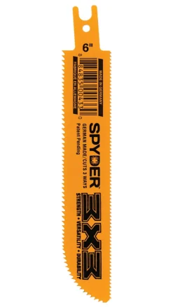 Spyder Double-Sided 6" Wood/Metal Cutting 10/14-TPI Reciprocating Saw Blade 200203