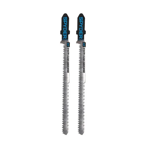 Spyder 2-Piece Double-Sided 4" T-Shank High-Carbon Steel Jigsaw Blade Set 300004