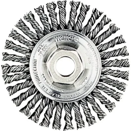 Weiler Roughneck Stringer Bead Wheel, 7" x 3/16" x 5/8-11 UNC x 0.020", 9000